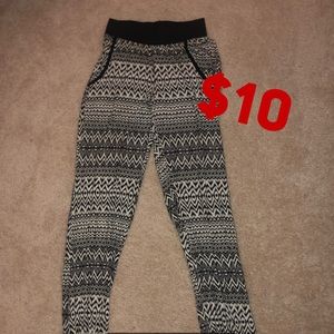 Tribal print ankle winched pants